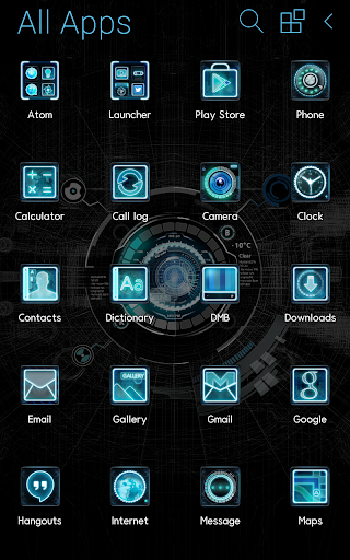 Black mechanic Atom Theme