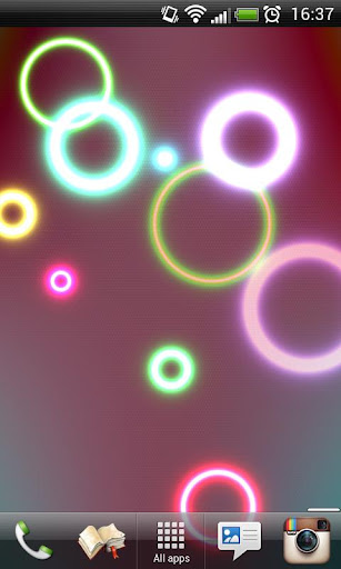 Neon Rings Live Wallpaper