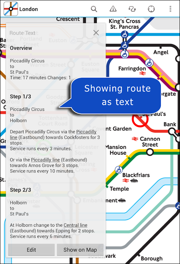 London Underground Map App 