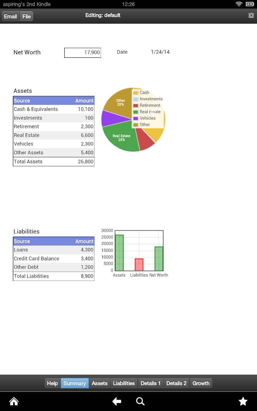 Personal Finance Pro Screen 2
