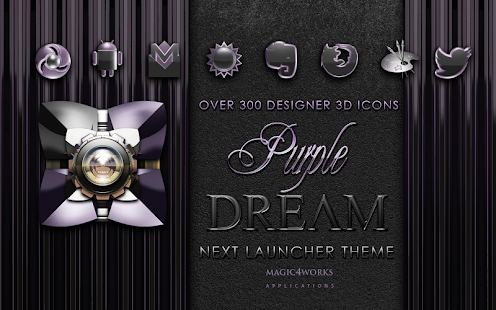 Next Launcher Theme Purple D