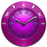 Clock Widget Pink Star