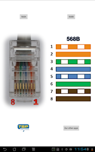 Ethernet RJ45 - wiring connector pinout and colors - Apps on Google Play