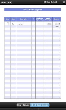Check Book Register