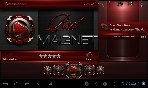 免費下載娛樂APP|Poweramp skin theme Red Magnet app開箱文|APP開箱王