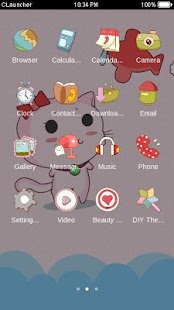 Free Cute Kitty Cartoon Pink Theme APK for Android