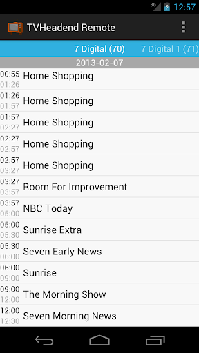 TVHeadend Remote