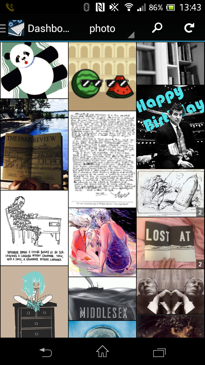 Android application Tumbletail for Tumblr screenshort