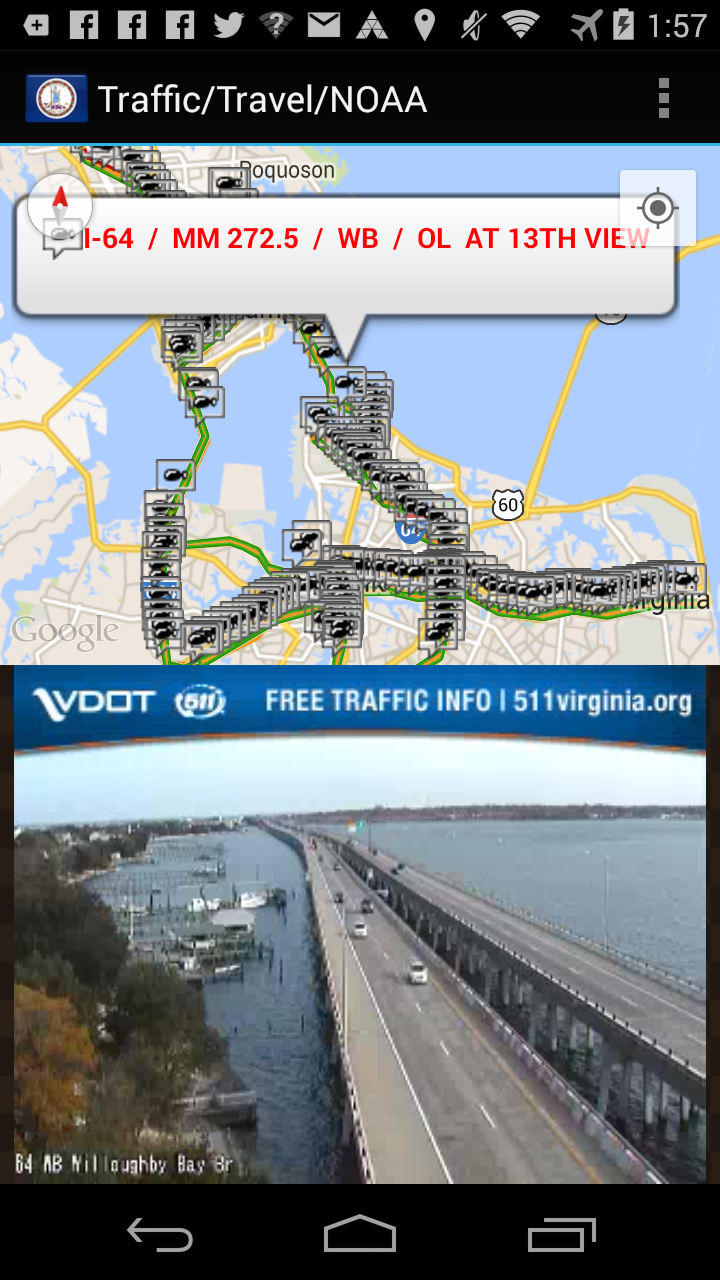 Virginia Traffic Cameras Pro Screen 1