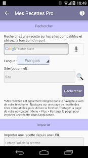  Mes Recettes (Gestionnaire) – Vignette de la capture d'écran  