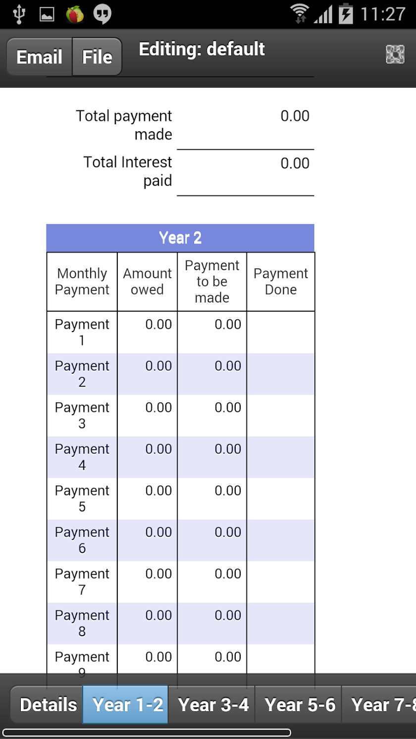 Mortgage Payment Tracker Screen 3