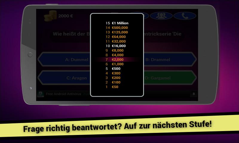 Millionär 2015 Quiz - Deutsch Screen 3