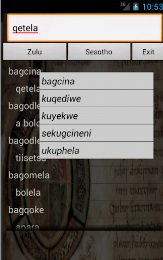 Zulu Sesotho Dictionary