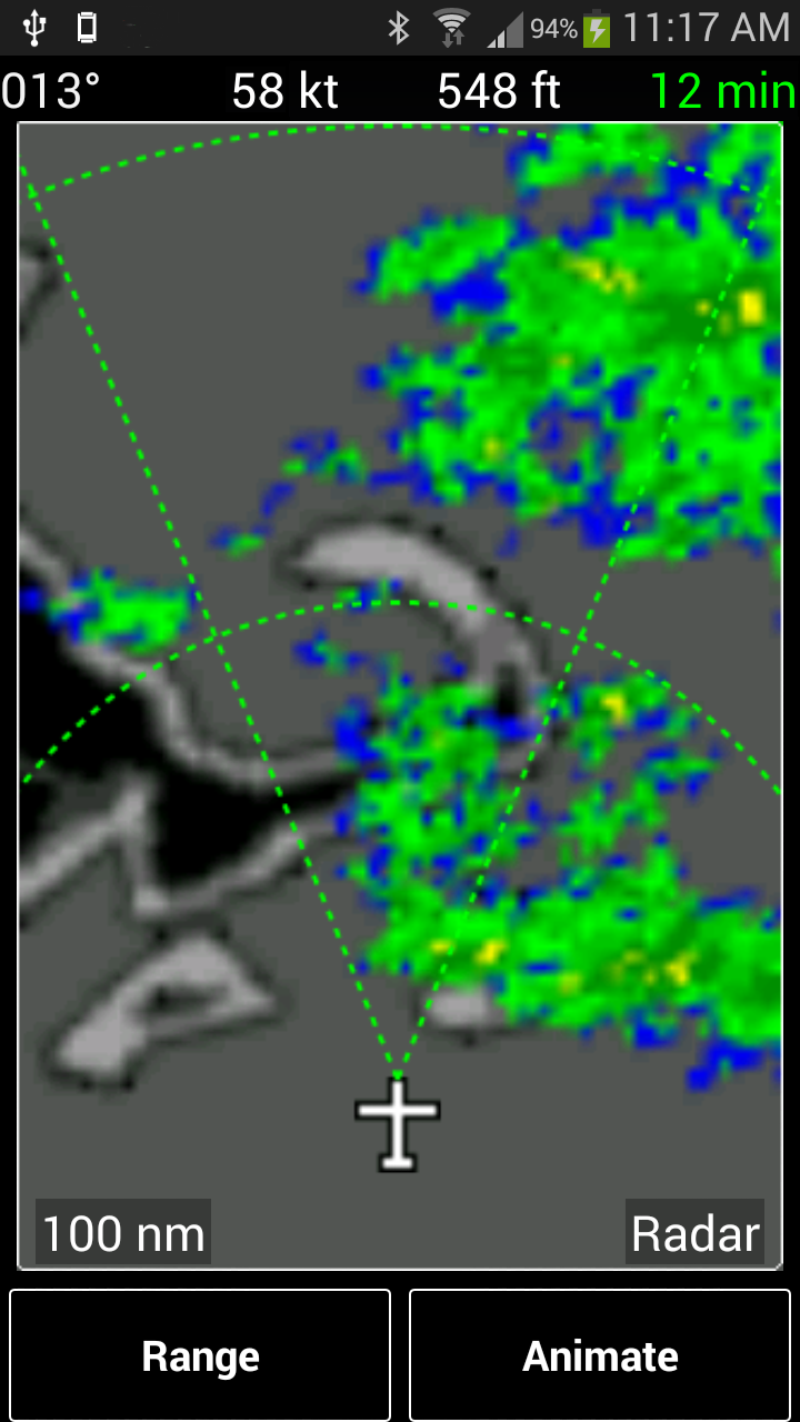 Aircraft Rainfall Radar Screen 2