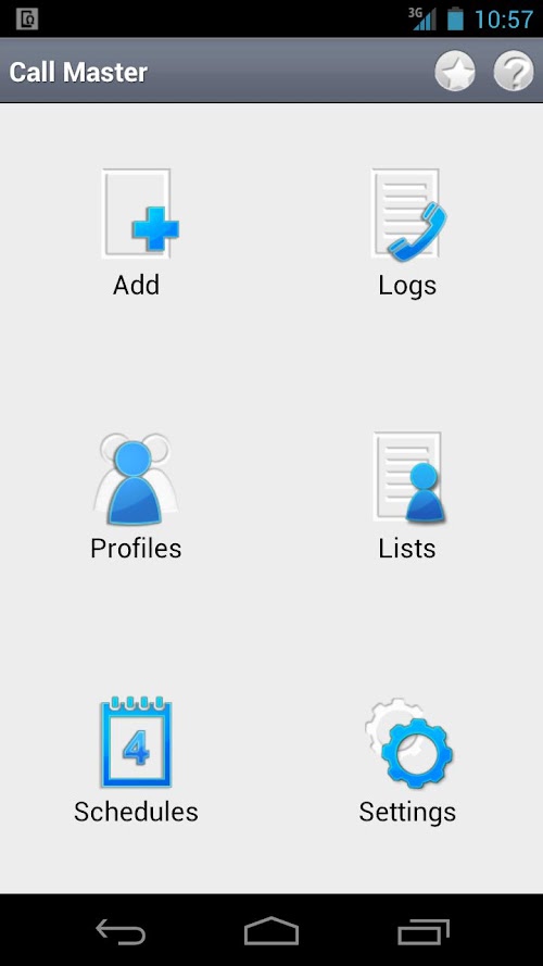Android application Call Master Pro Key screenshort
