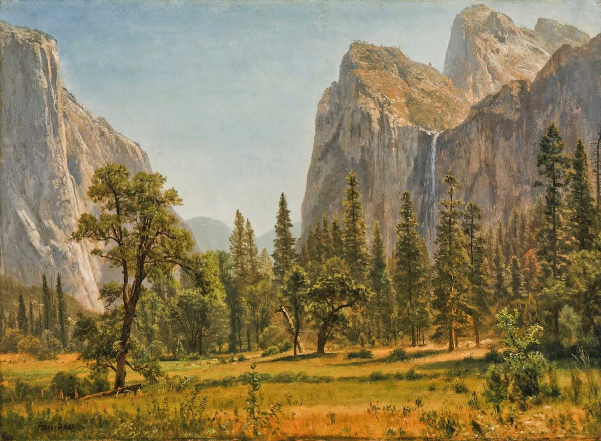 Bridal Veil Falls Yosemite Valley California Albert Bierstadt American B 10 D 1902 Google Arts Culture