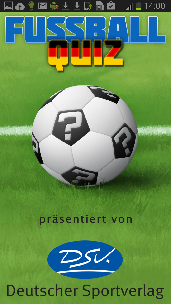 Fussball-Quiz Screen 1