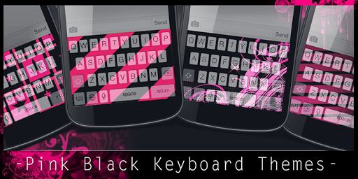 Pink Black Keyboard Themes