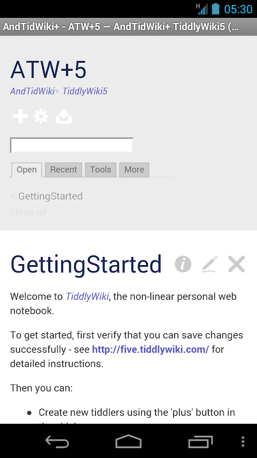    AndTidWiki- screenshot  