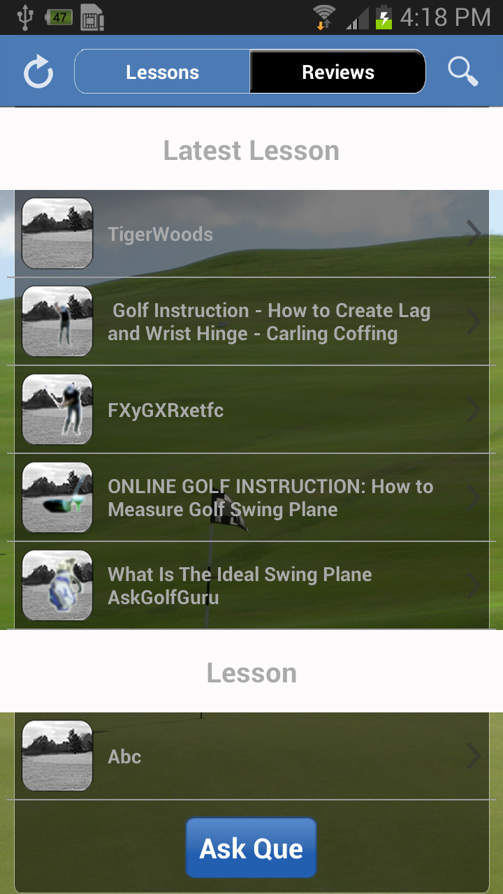 AskGolfGuru Screen 2