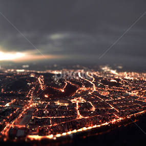 Brasov city view by Stirbu Eduard Aurel - City,  Street & Park Vistas