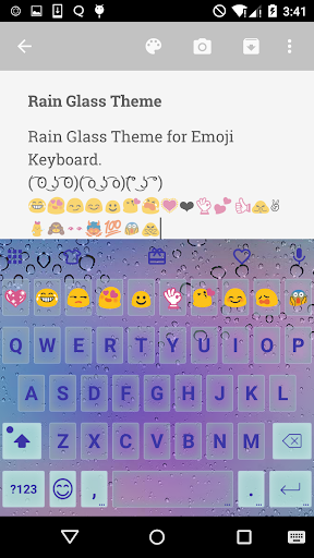 【免費個人化App】Rain Glass Love Emoji Keyboard-APP點子