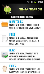 Ninja vyhledávání - náhled