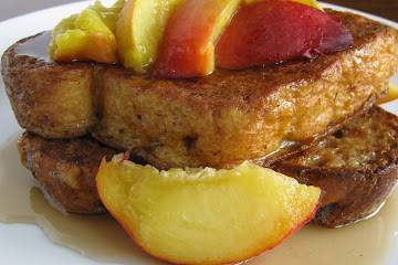 bourbon peach french toast.
