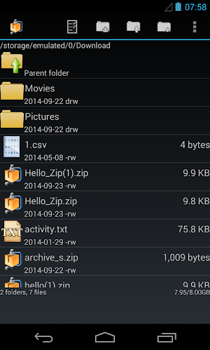 AndroZip™ FREE File Manager 4.7.4 screenshots 2