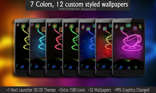 Xenon Glow Next Launcher Theme