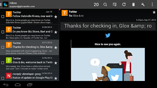 Screenshot Bird Mail Email App v2245.38c