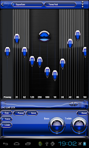Poweramp skin Blue Glas deluxe v3.10