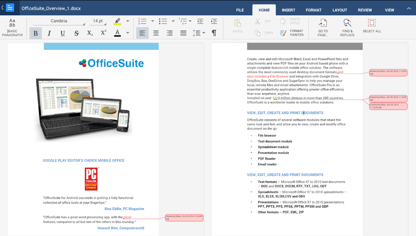 OfficeSuite Pro 8 + (PDF e HD) - screenshot