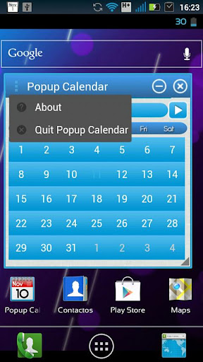 Popup Calendar