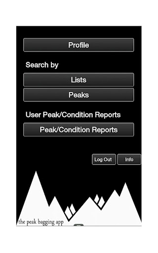 the peak bagging app