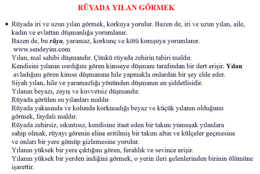 BILINMEYEN RUYA TABİRLERİ