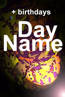 Android application DayName &amp; Birthday screenshot