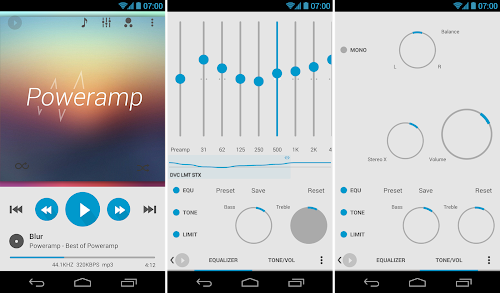 Android application Skin for Poweramp Flat Light screenshort