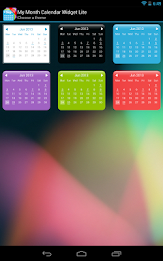 My Month Calendar Widget Lite poster 12