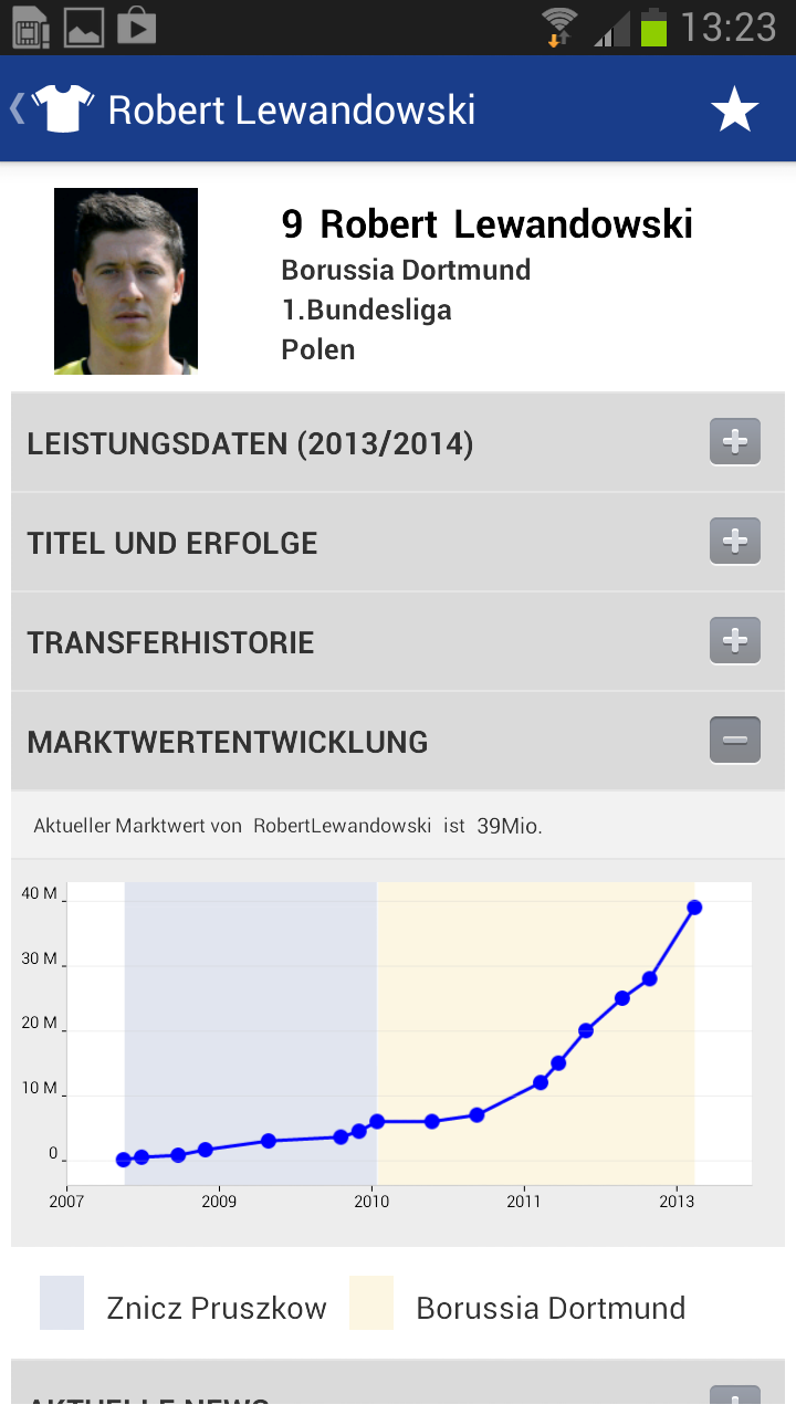 Transfermarkt Screen 2