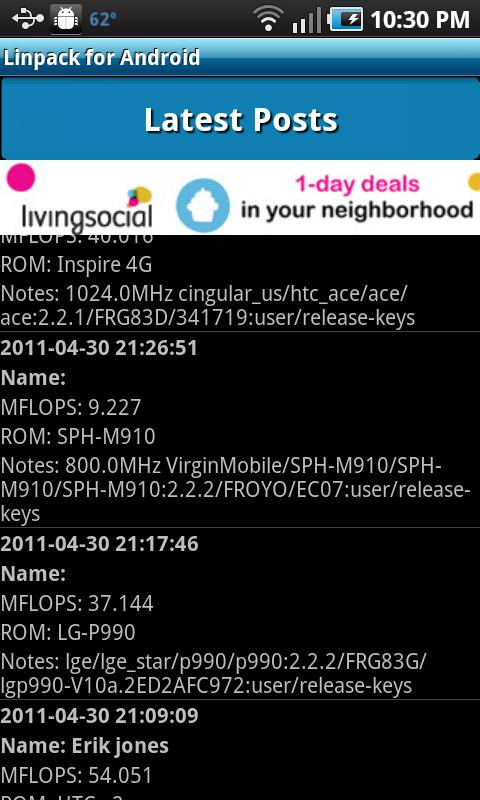 Linpack for Android Android