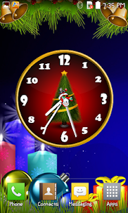download Christmas Clock live wallpaper free