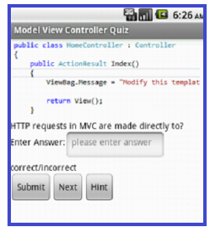 Model View Controller Quiz