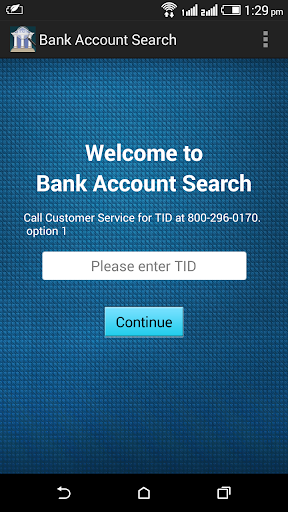 Bank Account Search