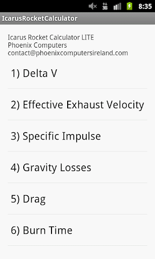 Icarus Rocket Calculator Lite