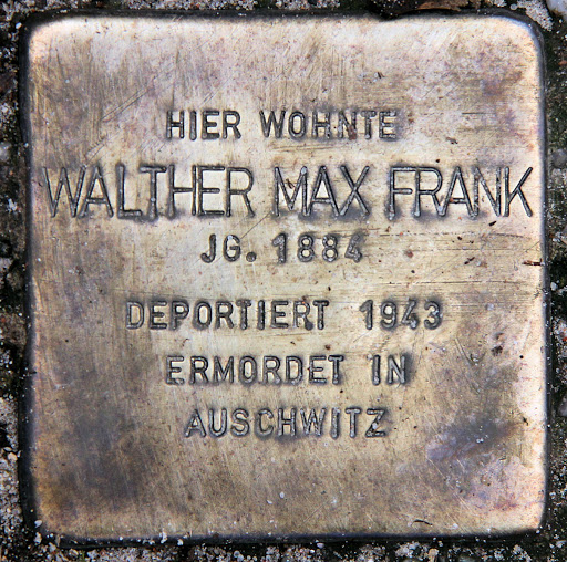 Stolperstein Walther Max Frank