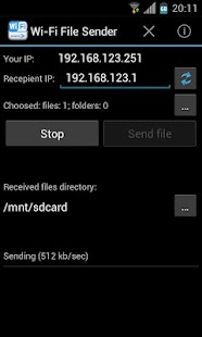 WiFi File Sender - screenshot thumbnail