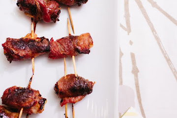 Party Appetizer Recipe: Bacon-Wrapped Dates Stuffed with Almonds