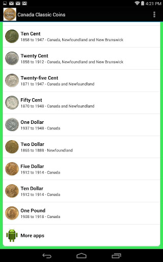 【免費書籍App】Canada Classic Coins-APP點子