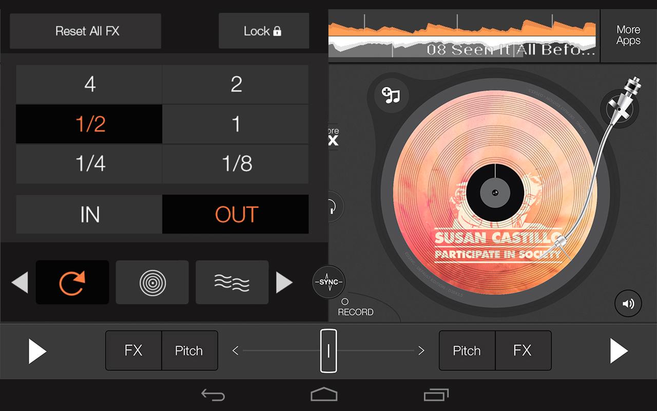 edjing dj mixer draaitafel screenshot